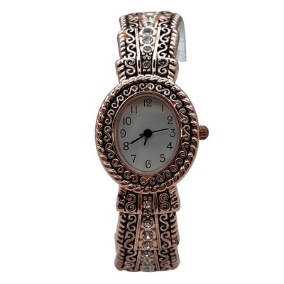 Olivia Pratt New Elegant Textured Bangle Women Watch