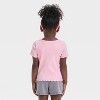 Toddler Girls' Ribbed Solid Knit Short Sleeve T-Shirt - Cat & Jack™ - 2 of 3