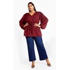 Women's Plus Size Aubree Shirt - cabernet | CITY CHIC - 2 of 4
