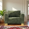 1-Seater Plush Cloth Sofa Chair with High Legs & Easy Cleaning - 2 of 4