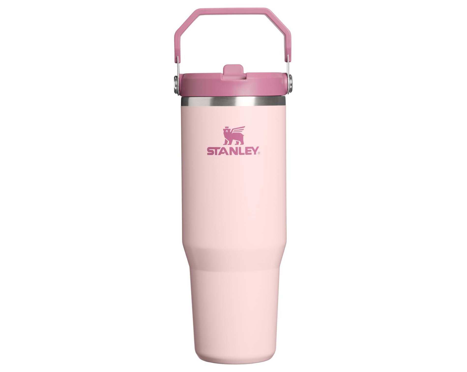 Stanley 30 oz Stainless Steel Ice Flow Flip Straw Tumbler Pink Dogwood Western