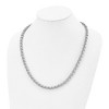 Black Bow Jewelry Men's 7mm Stainless Steel Textured Rolo Chain Necklace, 24 Inch - 3 of 4