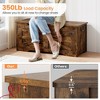 30" /39.4" Storage Chest, Toy Chest With Lids, Entryway Storage Bench with Safety Hinge Wooden Storage Trunk - 4 of 4