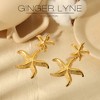 Starfish Earrings for Women Gold Plated Stainless Steel Dangle Jewelry Butterfly Backs Ginger Lyne Collection - 2 of 4