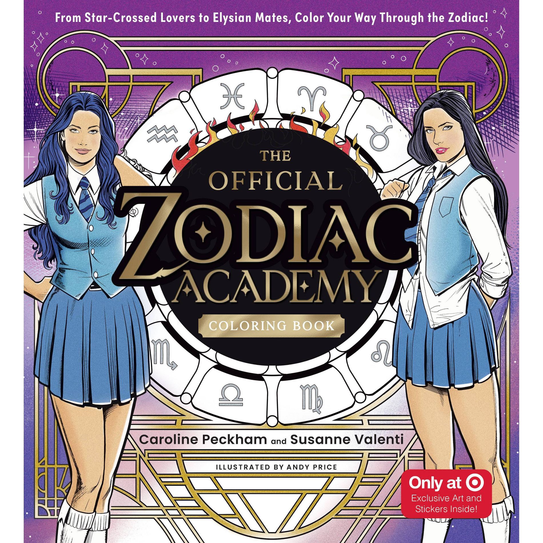 OFFICIAL ZODIAC ACADEMY COLORING BOOK - by Caroline Peckham (Paperback)