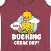 Women's - Instant Message - Ducking Great Day Graphic Racerback Tank - 2 of 4