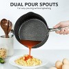 MICHELANGELO Hard Anodized Nonstick Saucepan with Strainer Lid & Pour Spouts for Easy Pour, 3 Quart - 3 of 4