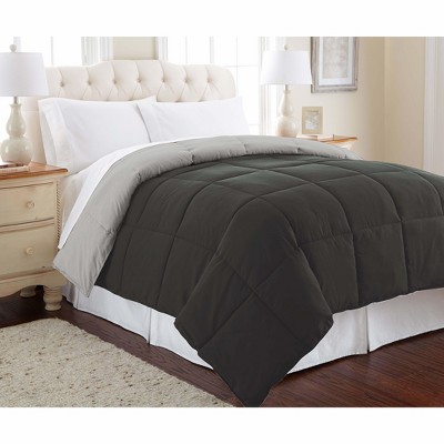 Twin Carbon and Steel Reversible Microfiber Comforter
