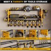 Hausource 3-Tier Power Tool Organizer Shelving Heavy Duty Storage Rack, Yellow - 2 of 4