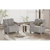 CAVINAS Ergonomics Accent Chair with Reclined Seat,Set of 1/2,Luxury Armchair with L-Shaped Armrest,Minimalist Lounge Chair for Living Room - 2 of 4