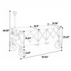 XINGHANZHENXUAN Foldable Extended Wagon, Utility Garden Cart with Big All-Terrain Beach Wheels, Drink Holders - 4 of 4