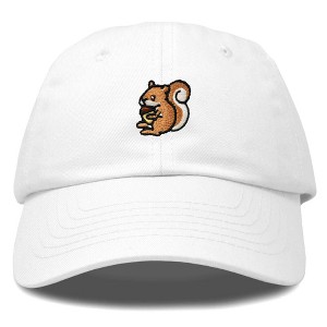Dalix Squirrel Embroidered Cotton Dad Hat Casual Adjustable Baseball Cap for Nature and Animal Lovers Womens - 1 of 4