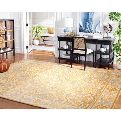 Ivory Gold 8' x 10' Reversible Hand-Knotted Area Rug