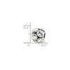 Black Bow Jewelry Sterling Silver with White Crystals April Bubble Bead Charm - 2 of 3