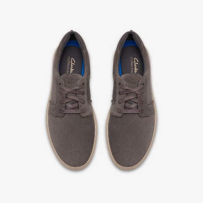 Clarks Mens Brodin Seam Grey Suede Shoes 7 Medium — фото 7