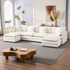 Mjkone 132'' Oversized Modular Sectional Sofa, U-Shaped Couch with 2 Ottomans, 6-Seat Chenille Fabric Upholstered Deep Seat Sofa - 4 of 4