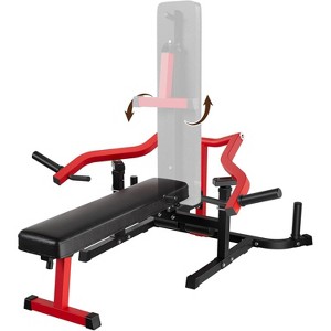Home Gym Chest Press Machine,450LBS Converging Arms, Adjustable 30° Flat-Incline Bench for Chest & Ab Workouts - 1 of 4