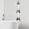 Corner Shower Caddy Tension Pole, 4 Tier Bathroom Shower Shelves Organizer with Adjustable Trays,Bathtub Shelves Shampoo Holder for Inside Shower - 2 of 4