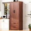 71" Tall Kitchen Pantry Cabinet, Freestanding Cupboard Storage Cabinet with 2 Drawers, Kitchen Hutch Cabinet for Living Room Hallway Bathroom - 2 of 4