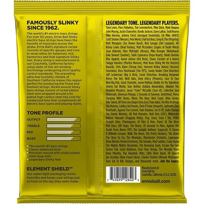 Beefy Slinky Nickel-Plated Steel Roundwound Electric Bass Guitar Strings - 65-130 Gauge