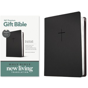 Premium Gift Bible Nlt, Filament Enabled (Leatherlike, Classic Black, Red Letter) - (Leather Bound) - 1 of 1