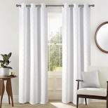 Gatsby Rubber Blackout Grommet Curtain Panel White by RT Designers Collection