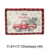 Unique Bargains Christmas Place Mats Flax Red White Green Black 11.8"x17.7" 2 Pcs - 3 of 4