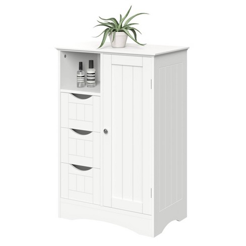 Free Standing Beadboard Cabinet With Drawers White Target