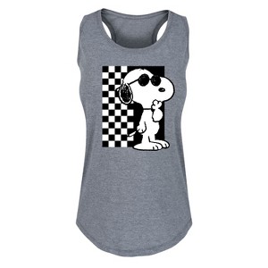 Women's - Peanuts - 70s Snoopy Graphic Racerback Tank - 1 of 4