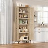 71" Tall Kitchen Pantry Cabinet, 5 Tier Freestanding Food Storage Cabinet with 4 Doors and Adjustable Shelves - 4 of 4