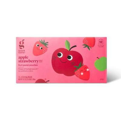 Applesauce Pouches Strawberry - 12ct - Good & Gather™