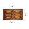 Nordic Teak  39" x 19" Oiled Double Framed Shower and Bath Mat - Brown - 3 of 4