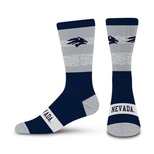 NCAA Nevada Reno Wolfpack Mixer Crew Socks: Cushioned Heel & Toe, Knit Midweight Fabric - 1 of 3