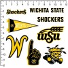 Wichita State University 8ct Vinyl Large Deluxe Stickers Variety Pack - 2 of 4