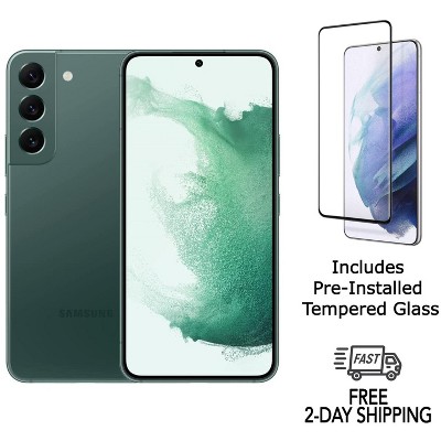Refurbished Samsung Galaxy S22 Plus 5G S906U (AT&T Only) 128GB Green (Grade B)w/ Pre-Installed Tempered Glass