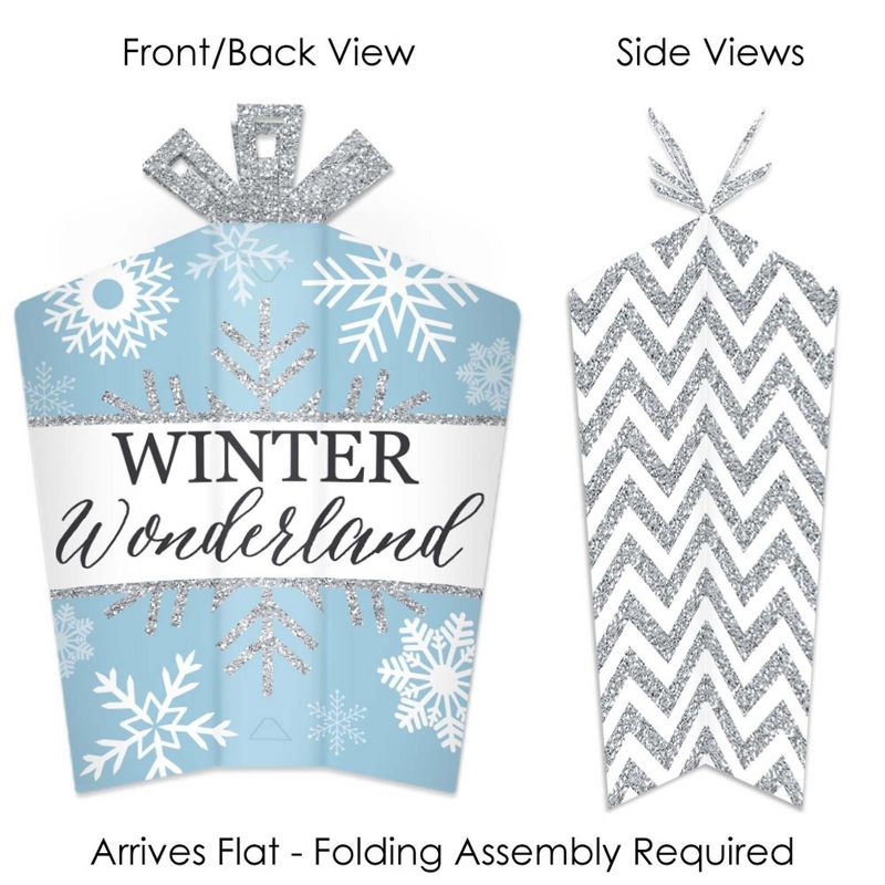 Big Dot of Happiness Winter Wonderland - Table Decorations - Snowflake Holiday Party and Winter Wedding Fold and Flare Centerpieces - 10 Count, 2 of 8