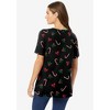 Woman Within Perfect Printed Short-Sleeve Crewneck Tee - 3 of 4