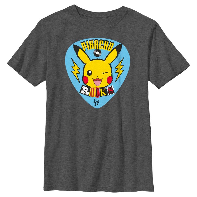 Boy's Pokemon Pikachu Rocks T-Shirt, 1 of 6