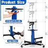 Acekool 1100 lbs Transmission Jack, 2-Stage Hydraulic Telescopic Adjustable Jack Stand 34"-68" with Foot Pedal, 360° Swivel Wheels, Brakes, Blue - 2 of 4