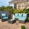 ARTPLAN Indoor/Outdoor All Weather Chair Cushions Set Deep Seat Back Pillows Outdoor Cushions for Patio Furniture - 2 of 4