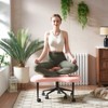 Pinmoco Office Chair Ergonomic Cross-Legged Desk Chair with Height Adjustable Wheels Meditation Chair - 3 of 4