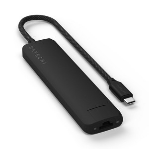 Satechi 7-IN-1 USB-C Slim Multiport Adapter with Ethernet - Black - 1 of 4