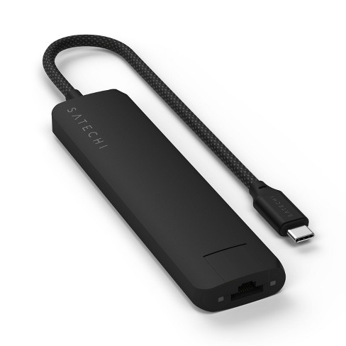 Satechi 7-IN-1 USB-C Slim Multiport Adapter with Ethernet - Black - image 1 of 4