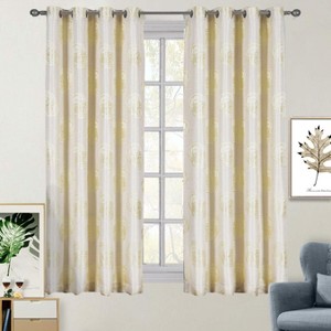 Egyptian Linens Lafayette Window Curtains Panels With Grommets (Set of 2 Panels) - 1 of 4