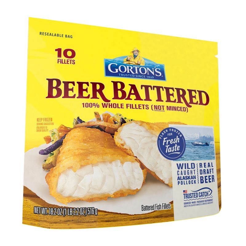 Gorton&#39;s Beer Battered Fish Fillets - Frozen - 18.2oz, 1 of 10