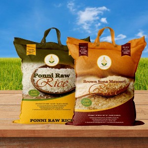 Shastha Traditional Ponni Raw Rice 10lbs + Brown Sona Masoori Rice 10lbs- Pack of 2 , 10 lbs - 1 of 4