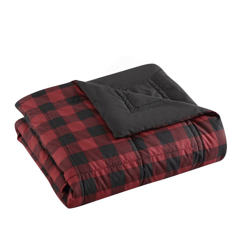 Mountain Plaid Bed Blanket Red - Eddie Bauer, 1 of 10