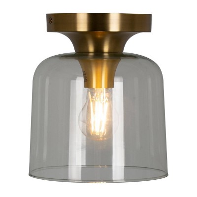 Glass Flush Mount Ceiling Light Brass - Threshold™