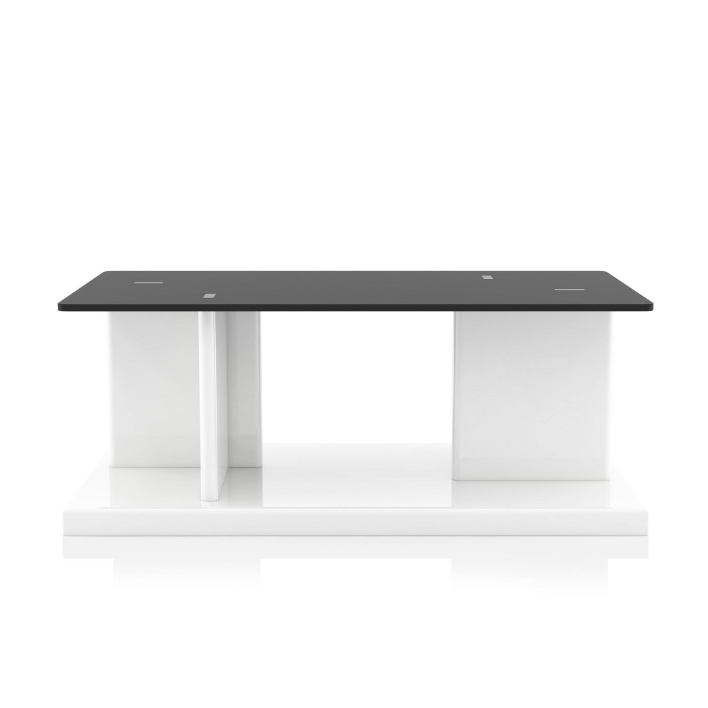 Photos - Coffee Table Montreaux Tempered Glass Top  White - miBasics