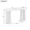 PAGED Farmhouse Narrow Console Table with Rattan Legs, Rattan Entryway Table with Oval Top, Wood Entryway Sofa Table, Couch Table Behind Sofa - 2 of 4